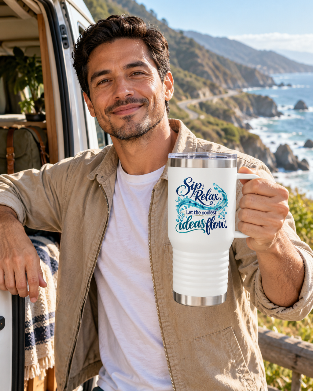 Sip & Relax 20oz Insulated Travel Mug | Let the Coolest Ideas Flow