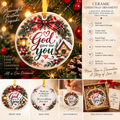God Gave Me You Ceramic Christmas Ornament, Religious Holiday Gift, Faith Keepsake