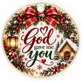 God Gave Me You Ceramic Christmas Ornament, Religious Christmas Decor, Faith Keepsake