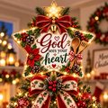 God Sees Your Heart Ceramic Ornament | Christmas Star Keepsake