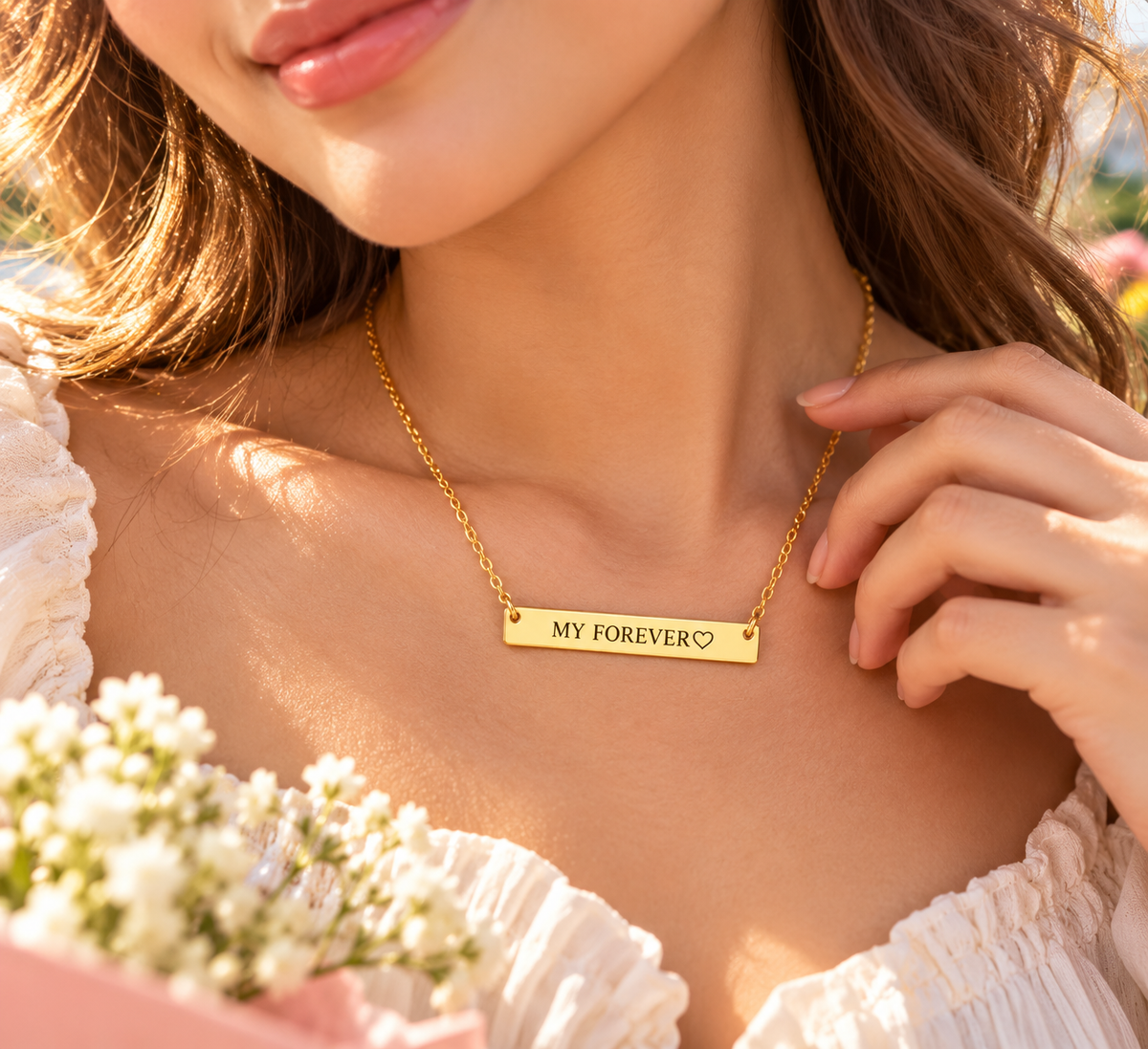 My Forever Engraved Necklace | Romantic Stainless Steel Jewelry | Anniversary Gift for Her