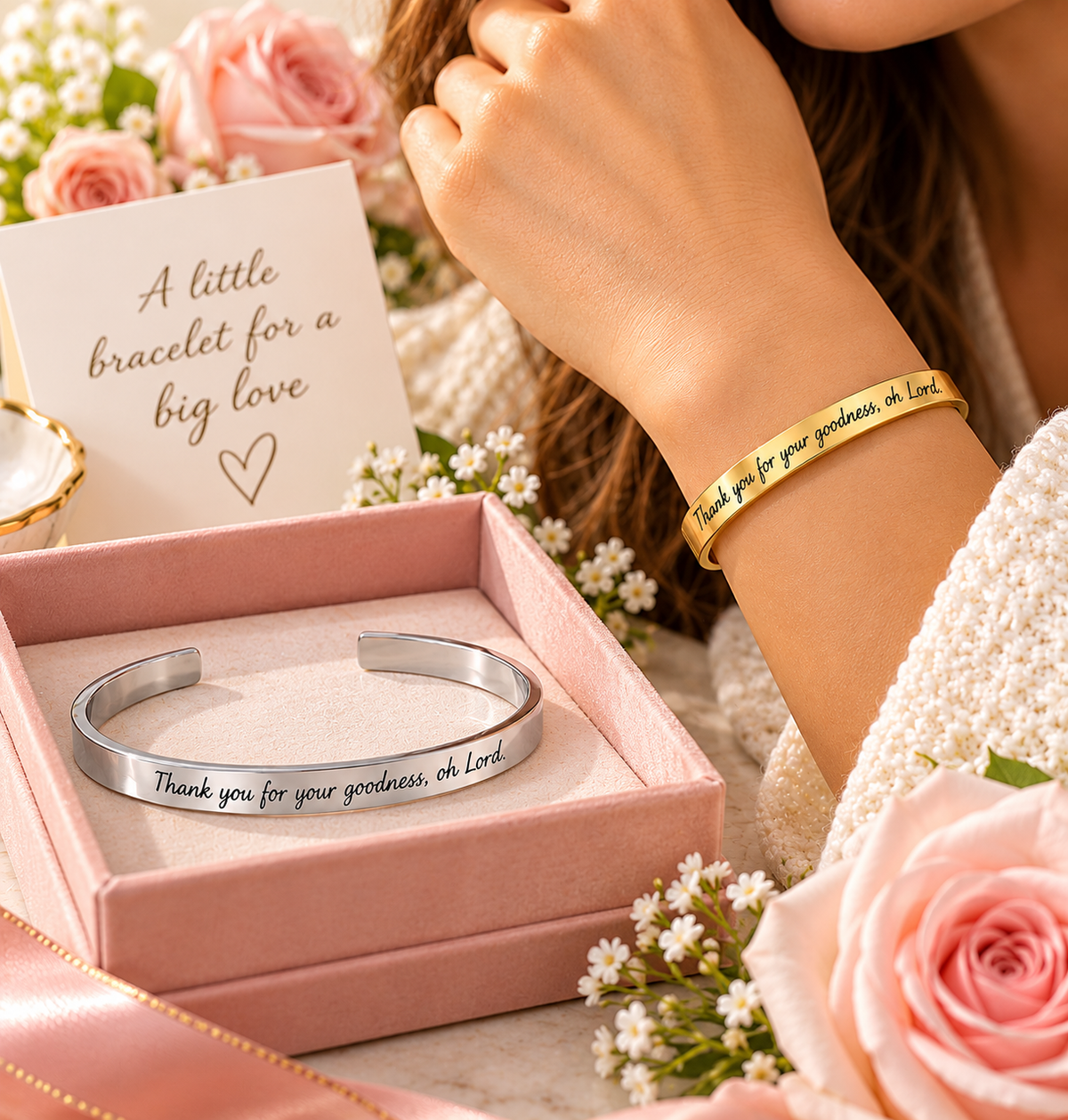 Personalized Engraved Cuff Bracelet | Custom Jewelry Gift