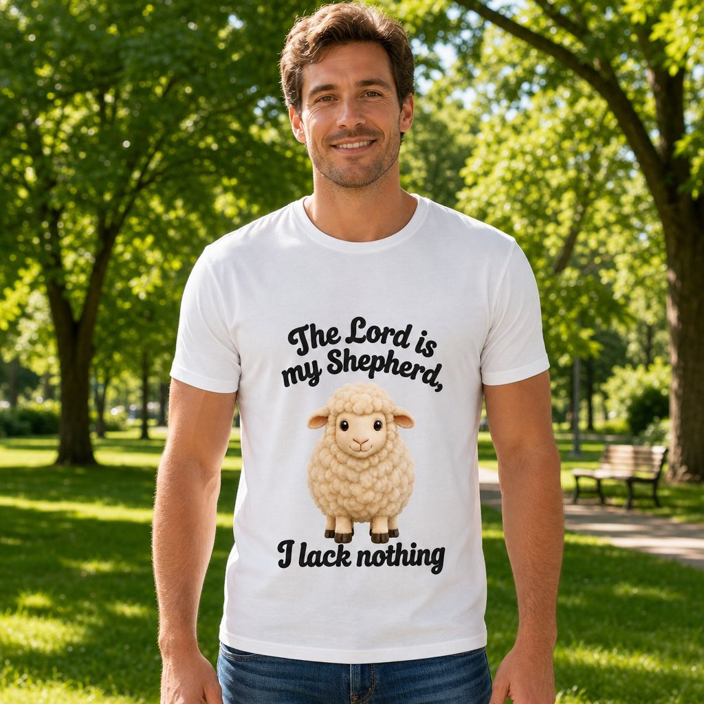 The Lord Is My Shepherd T-Shirt, Psalm 23:1 Christian Gift, Faith Comfort Wear, Casual Outfit