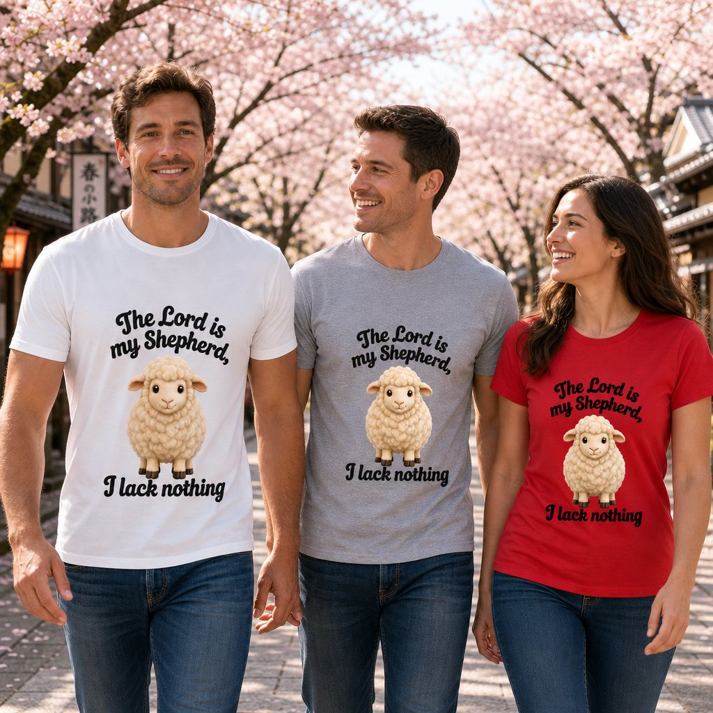 The Lord Is My Shepherd T-Shirt, Psalm 23:1 Christian Gift, Faith Comfort Wear, Casual Outfit