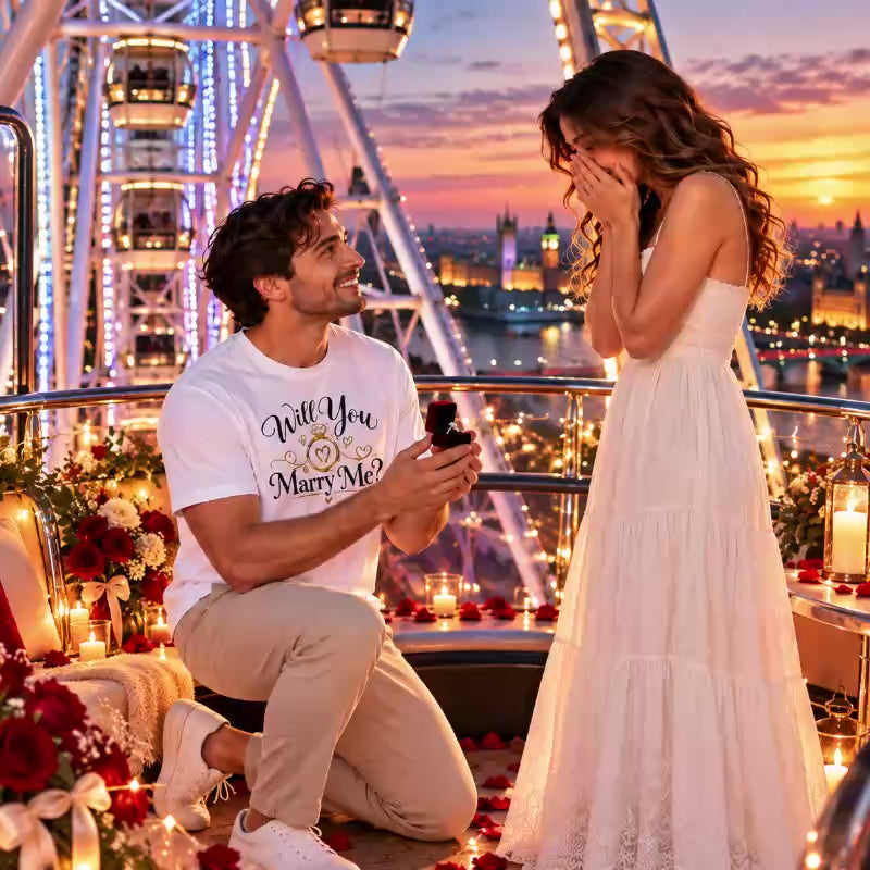 Will You Marry Me? Proposal T-Shirt for Him, Engagement Gift Groom